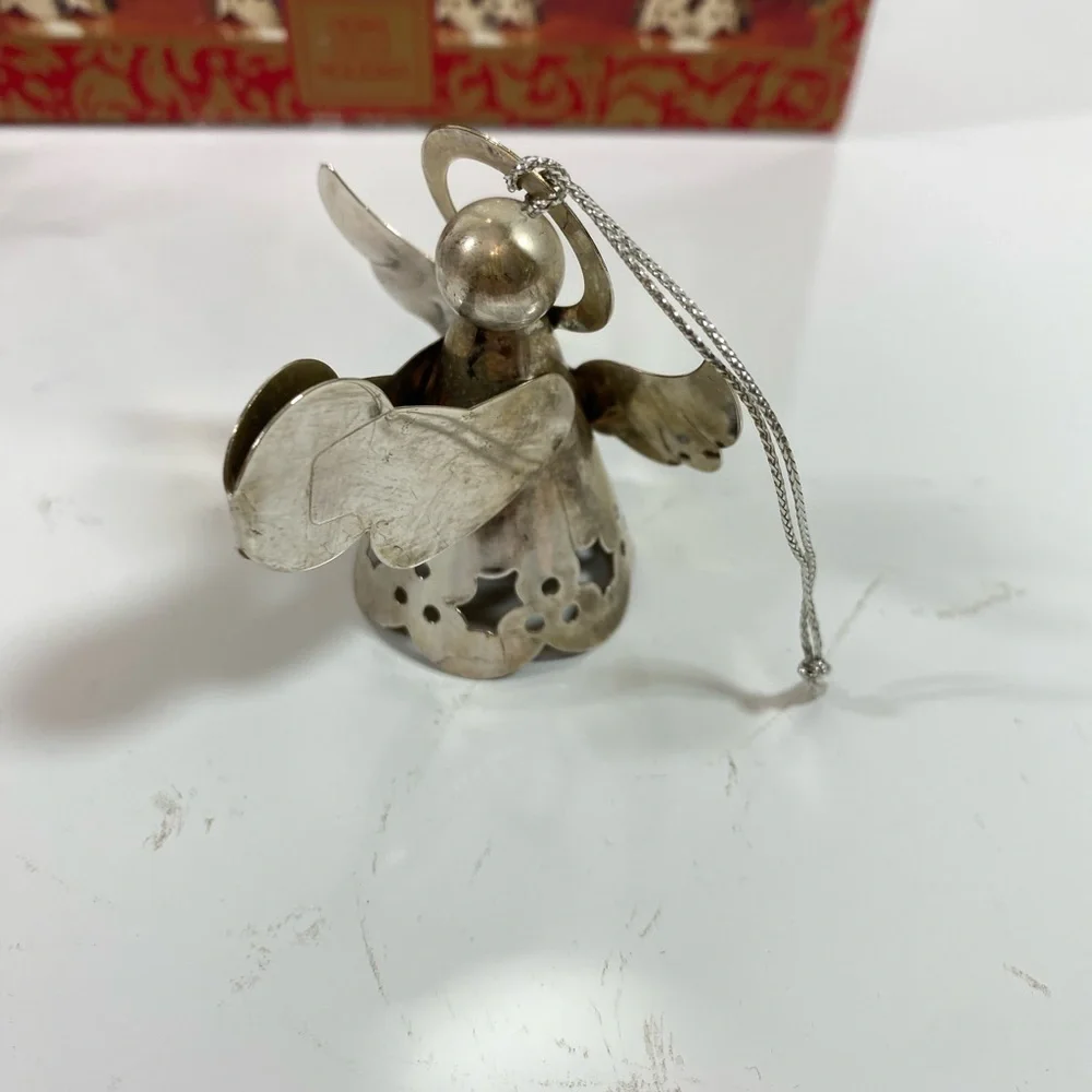 Vintage‎ 1997 Home For Holidays Set Of 6 Silverplated Angel Ornaments